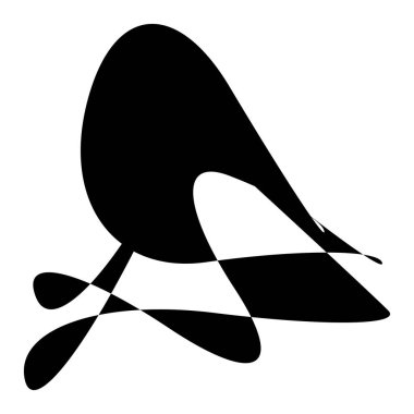 Rastgele kıvrımlı, kıvrımlı, serbest ve soyut şekiller. Kıvır, kıvır, kıvır, deformasyon efekti öğesi