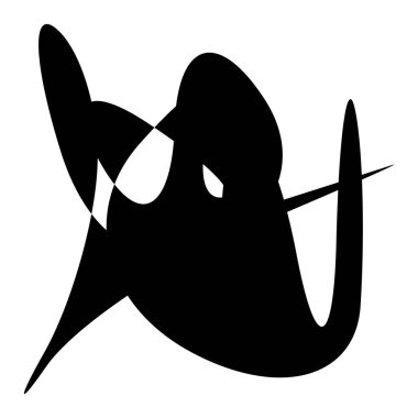 Rastgele kıvrımlı, kıvrımlı, serbest ve soyut şekiller. Kıvır, kıvır, kıvır, deformasyon efekti öğesi