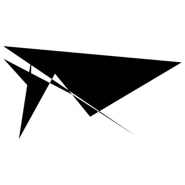 Sivri uçlu, yırtık, kırık, kıymık şeklinde, tasarım elementi. Rastgele geometrik, açısal soyut sanat