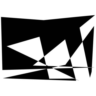 Sivri uçlu, yırtık, kırık, kıymık şeklinde, tasarım elementi. Rastgele geometrik, açısal soyut sanat