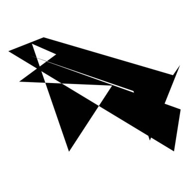 Sivri uçlu, yırtık, kırık, kıymık şeklinde, tasarım elementi. Rastgele geometrik, açısal soyut sanat