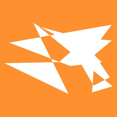 Sivri uçlu, yırtık, kırık, kıymık şeklinde, tasarım elementi. Rastgele geometrik, açısal soyut sanat