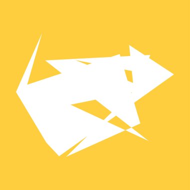 Sivri uçlu, yırtık, kırık, kıymık şeklinde, tasarım elementi. Rastgele geometrik, açısal soyut sanat