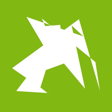 Sivri uçlu, yırtık, kırık, kıymık şeklinde, tasarım elementi. Rastgele geometrik, açısal soyut sanat