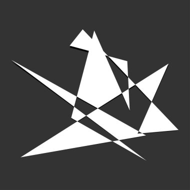 Sivri uçlu, yırtık, kırık, kıymık şeklinde, tasarım elementi. Rastgele geometrik, açısal soyut sanat