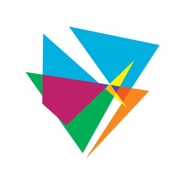 Sivri uçlu, yırtık, kırık, kıymık şeklinde, tasarım elementi. Rastgele geometrik, açısal soyut sanat