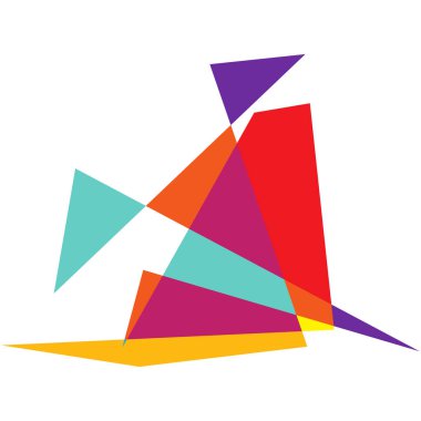 Sivri uçlu, yırtık, kırık, kıymık şeklinde, tasarım elementi. Rastgele geometrik, açısal soyut sanat