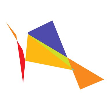 Sivri uçlu, yırtık, kırık, kıymık şeklinde, tasarım elementi. Rastgele geometrik, açısal soyut sanat