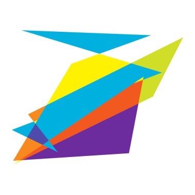 Sivri uçlu, yırtık, kırık, kıymık şeklinde, tasarım elementi. Rastgele geometrik, açısal soyut sanat