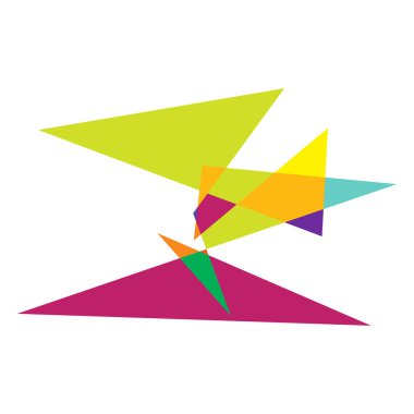 Sivri uçlu, yırtık, kırık, kıymık şeklinde, tasarım elementi. Rastgele geometrik, açısal soyut sanat