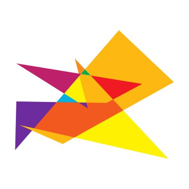 Sivri uçlu, yırtık, kırık, kıymık şeklinde, tasarım elementi. Rastgele geometrik, açısal soyut sanat