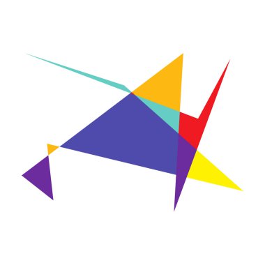 Sivri uçlu, yırtık, kırık, kıymık şeklinde, tasarım elementi. Rastgele geometrik, açısal soyut sanat