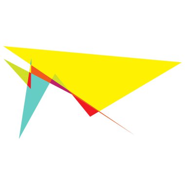 Sivri uçlu, yırtık, kırık, kıymık şeklinde, tasarım elementi. Rastgele geometrik, açısal soyut sanat