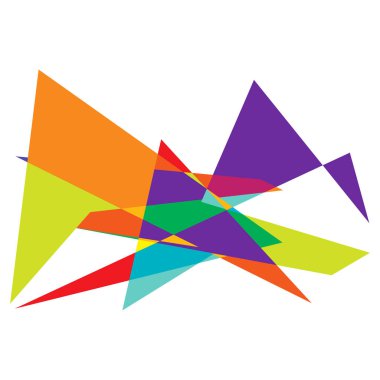 Sivri uçlu, yırtık, kırık, kıymık şeklinde, tasarım elementi. Rastgele geometrik, açısal soyut sanat