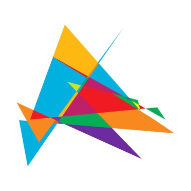 Sivri uçlu, yırtık, kırık, kıymık şeklinde, tasarım elementi. Rastgele geometrik, açısal soyut sanat