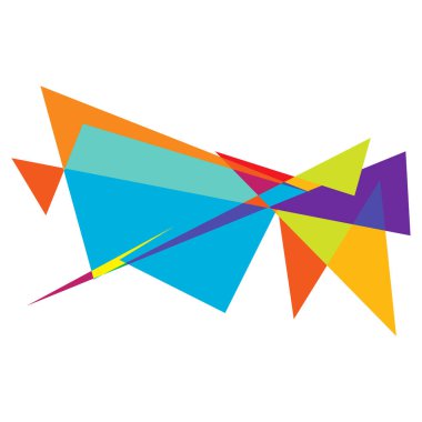 Sivri uçlu, yırtık, kırık, kıymık şeklinde, tasarım elementi. Rastgele geometrik, açısal soyut sanat