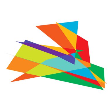 Sivri uçlu, yırtık, kırık, kıymık şeklinde, tasarım elementi. Rastgele geometrik, açısal soyut sanat