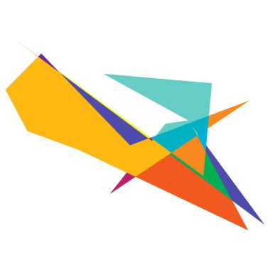 Sivri uçlu, yırtık, kırık, kıymık şeklinde, tasarım elementi. Rastgele geometrik, açısal soyut sanat