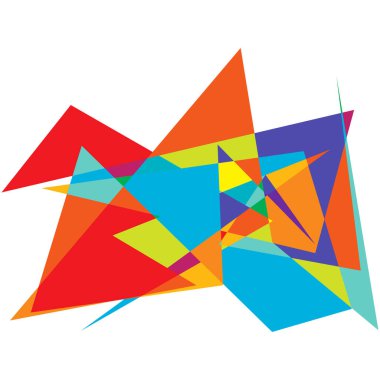Sivri uçlu, yırtık, kırık, kıymık şeklinde, tasarım elementi. Rastgele geometrik, açısal soyut sanat