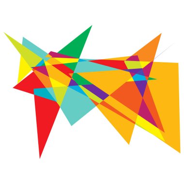 Sivri uçlu, yırtık, kırık, kıymık şeklinde, tasarım elementi. Rastgele geometrik, açısal soyut sanat