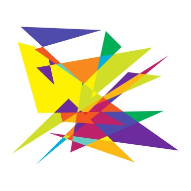 Sivri uçlu, yırtık, kırık, kıymık şeklinde, tasarım elementi. Rastgele geometrik, açısal soyut sanat