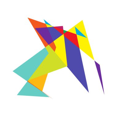 Sivri uçlu, yırtık, kırık, kıymık şeklinde, tasarım elementi. Rastgele geometrik, açısal soyut sanat