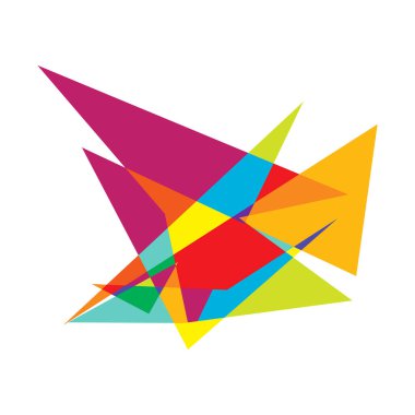 Sivri uçlu, yırtık, kırık, kıymık şeklinde, tasarım elementi. Rastgele geometrik, açısal soyut sanat