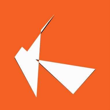 Sivri uçlu, yırtık, kırık, kıymık şeklinde, tasarım elementi. Rastgele geometrik, açısal soyut sanat