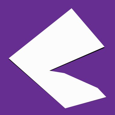 Sivri uçlu, yırtık, kırık, kıymık şeklinde, tasarım elementi. Rastgele geometrik, açısal soyut sanat