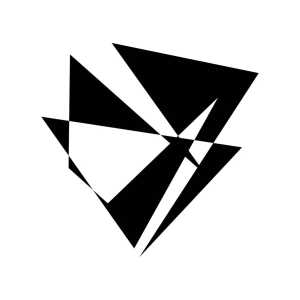 Edgy Ruptured Shatter Splinter Shape Design Element Random Geometric Angular — Stock Vector