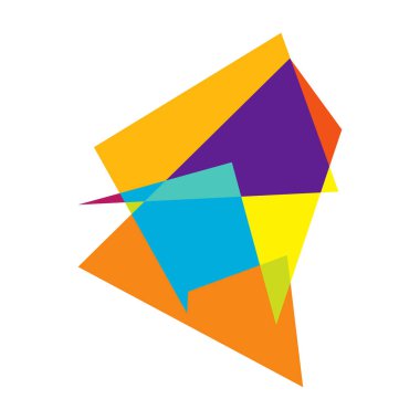 Sivri uçlu, yırtık, kırık, kıymık şeklinde, tasarım elementi. Rastgele geometrik, açısal soyut sanat