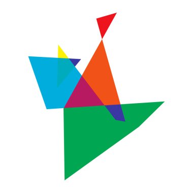 Sivri uçlu, yırtık, kırık, kıymık şeklinde, tasarım elementi. Rastgele geometrik, açısal soyut sanat