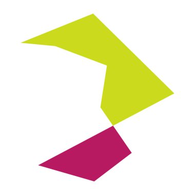 Sivri uçlu, yırtık, kırık, kıymık şeklinde, tasarım elementi. Rastgele geometrik, açısal soyut sanat