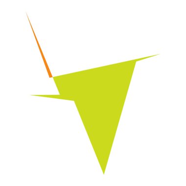 Sivri uçlu, yırtık, kırık, kıymık şeklinde, tasarım elementi. Rastgele geometrik, açısal soyut sanat