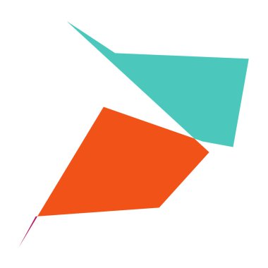 Sivri uçlu, yırtık, kırık, kıymık şeklinde, tasarım elementi. Rastgele geometrik, açısal soyut sanat