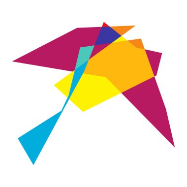 Sivri uçlu, yırtık, kırık, kıymık şeklinde, tasarım elementi. Rastgele geometrik, açısal soyut sanat