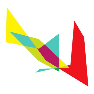 Sivri uçlu, yırtık, kırık, kıymık şeklinde, tasarım elementi. Rastgele geometrik, açısal soyut sanat