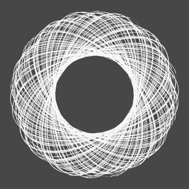 Çizim, karalama, yarım yamalak çirkin çizgiler daireler çiziyor. El çizimi kalem, kalem çizimi daireler stok vektör çizimi, klip- sanat grafikleri.