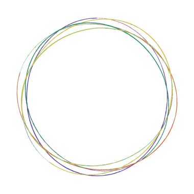 Çizim, karalama, yarım yamalak çirkin çizgiler daireler çiziyor. El çizimi kalem, kalem çizimi daireler stok vektör çizimi, klip- sanat grafikleri.