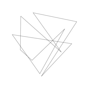 Sivri uçlu, yırtık, kırık, kıymık şeklinde, tasarım elementi. Rastgele geometrik, açısal soyut sanat