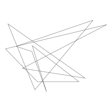 Sivri uçlu, yırtık, kırık, kıymık şeklinde, tasarım elementi. Rastgele geometrik, açısal soyut sanat