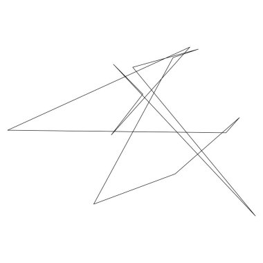 Sivri uçlu, yırtık, kırık, kıymık şeklinde, tasarım elementi. Rastgele geometrik, açısal soyut sanat