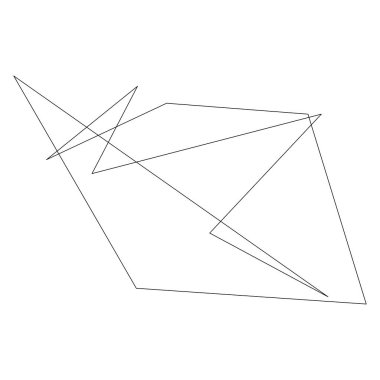 Sivri uçlu, yırtık, kırık, kıymık şeklinde, tasarım elementi. Rastgele geometrik, açısal soyut sanat