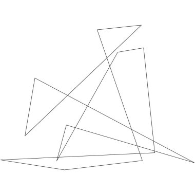 Sivri uçlu, yırtık, kırık, kıymık şeklinde, tasarım elementi. Rastgele geometrik, açısal soyut sanat