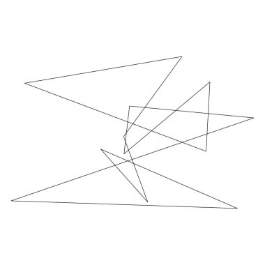 Sivri uçlu, yırtık, kırık, kıymık şeklinde, tasarım elementi. Rastgele geometrik, açısal soyut sanat