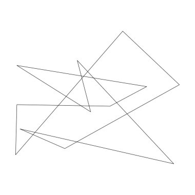 Sivri uçlu, yırtık, kırık, kıymık şeklinde, tasarım elementi. Rastgele geometrik, açısal soyut sanat