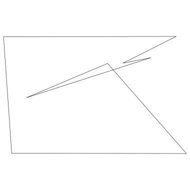 Sivri uçlu, yırtık, kırık, kıymık şeklinde, tasarım elementi. Rastgele geometrik, açısal soyut sanat