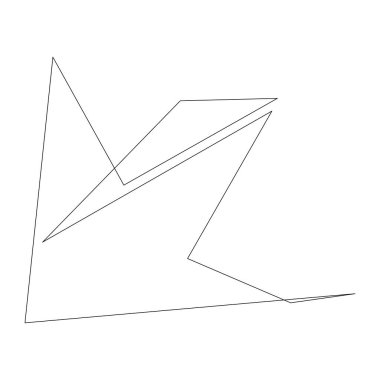 Sivri uçlu, yırtık, kırık, kıymık şeklinde, tasarım elementi. Rastgele geometrik, açısal soyut sanat