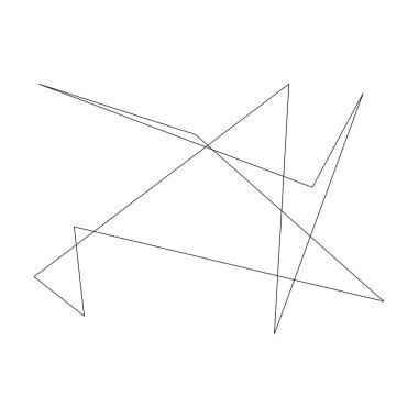 Sivri uçlu, yırtık, kırık, kıymık şeklinde, tasarım elementi. Rastgele geometrik, açısal soyut sanat