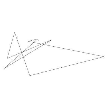Sivri uçlu, yırtık, kırık, kıymık şeklinde, tasarım elementi. Rastgele geometrik, açısal soyut sanat